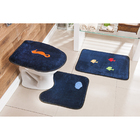 Jogo Banheiro Infantil Azul Marinho 3 Peças Antiderrapante