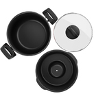 Jogo Banho-maria Alumínio Multiflon 24cm 2 Peças Preto