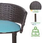 Jogo Banquetas Bali 4 Unidades Pedra Ferro A20 E Mesa Bistro