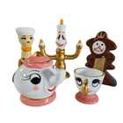 Jogo Bela E A Fera 5 Peças Completo Lilás E Rosa Para Festa I