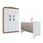 Jogo Berço Mini Cama E Roupeiro Milano Almendra