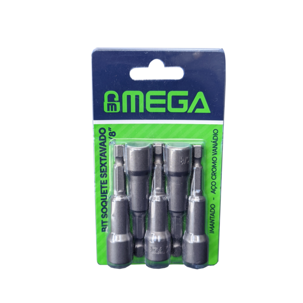 Jogo Bit Soquete Sextavado Imantado 3/8" 5 Peças