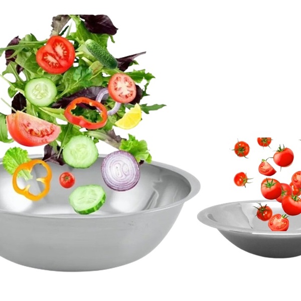 Jogo Bowl Aço Inox Para Salada 2 Peças - Mundial Import