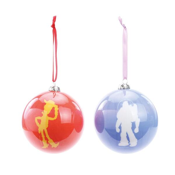 Jogo C/2 Peças Natal Bolas Variadas Toy Story 10cm 1118086