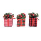 Jogo C/3 Caixas Presente Xadrez Vrm/vde/bco 14x8x8 1021099