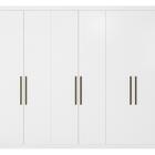 Jogo Cabeceira E Guarda Roupa Casal Agatha Branco