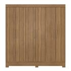 Jogo Cabeceira E Guarda Roupa Casal Bona Amendola Off-white