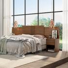 Jogo Cabeceira E Guarda Roupa Casal Malaga Grafito