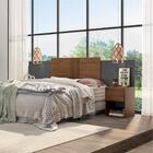 Jogo Cabeceira E Guarda Roupa Casal Valencia Amendola Grafito