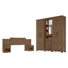 Jogo Cabeceira E Roupeiro Bahamas Wood