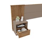 Jogo Cabeceira E Roupeiro Com 4 Espelhos Lesoto Buriti Fendi