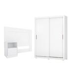 Jogo Cabeceira E Roupeiro Giano Branco