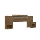 Jogo Cabeceira E Roupeiro Paradise Com Espelho Wood Baunilha