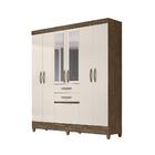 Jogo Cabeceira E Roupeiro Paradise Com Espelho Wood Baunilha