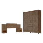 Jogo Cabeceira E Roupeiro Paradise Wood