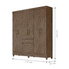 Jogo Cabeceira E Roupeiro Paradise Wood