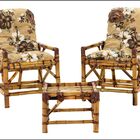 Jogo Cadeira De Bambu 2 Lugares