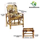 Jogo Cadeira De Bambu 2 Lugares