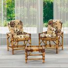 Jogo Cadeira De Bambu 2 Lugares