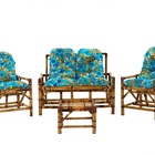 Jogo Cadeira De Bambu 4 Lugares