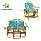 Jogo Cadeira De Bambu 4 Lugares