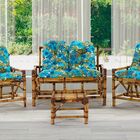 Jogo Cadeira De Bambu 4 Lugares