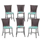 Jogo Cadeira De Jantar Em Alumínio E Fibra Estofado Impermeav