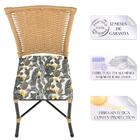 Jogo Cadeira De Jantar Em Alumínio E Fibra Estofado Impermeav