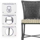 Jogo Cadeira De Jantar Em Alumínio E Fibra Estofado Impermeav