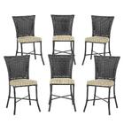 Jogo Cadeira De Jantar Em Alumínio E Fibra Estofado Impermeav