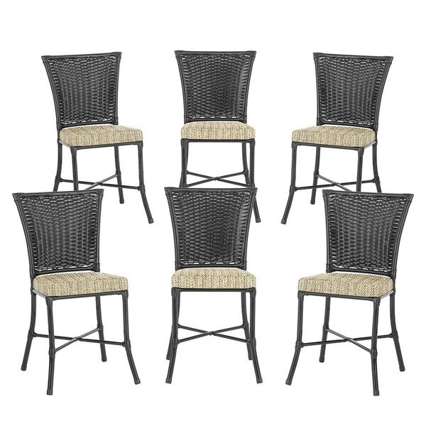 Jogo Cadeira De Jantar Em Alumínio E Fibra Estofado Impermeav