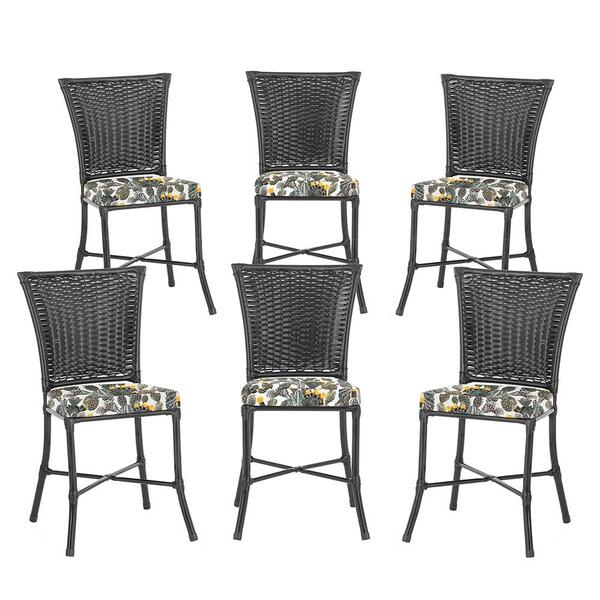 Jogo Cadeira De Jantar Em Alumínio E Fibra Estofado Impermeav