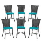 Jogo Cadeira De Jantar Em Alumínio E Fibra Estofado Impermeav