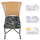 Jogo Cadeira De Jantar Em Alumínio E Fibra Estofado Impermeav