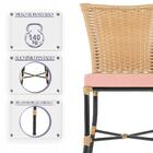 Jogo Cadeira De Jantar Em Alumínio E Fibra Estofado Impermeav