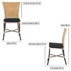 Jogo Cadeira De Jantar Em Alumínio E Fibra Estofado Impermeav