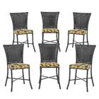 Jogo Cadeira De Jantar Em Alumínio E Fibra Estofado Impermeav