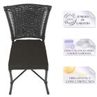 Jogo Cadeira De Jantar Em Alumínio E Fibra Estofado Impermeav