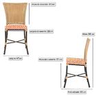 Jogo Cadeira De Jantar Em Alumínio E Fibra Estofado Impermeav