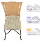 Jogo Cadeira De Jantar Em Alumínio E Fibra Estofado Impermeav