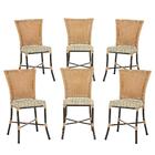 Jogo Cadeira De Jantar Em Alumínio E Fibra Estofado Impermeav