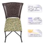 Jogo Cadeira De Jantar Em Alumínio E Fibra Estofado Impermeav