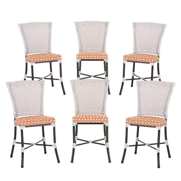 Jogo Cadeira De Jantar Em Alumínio E Fibra Estofado Impermeav