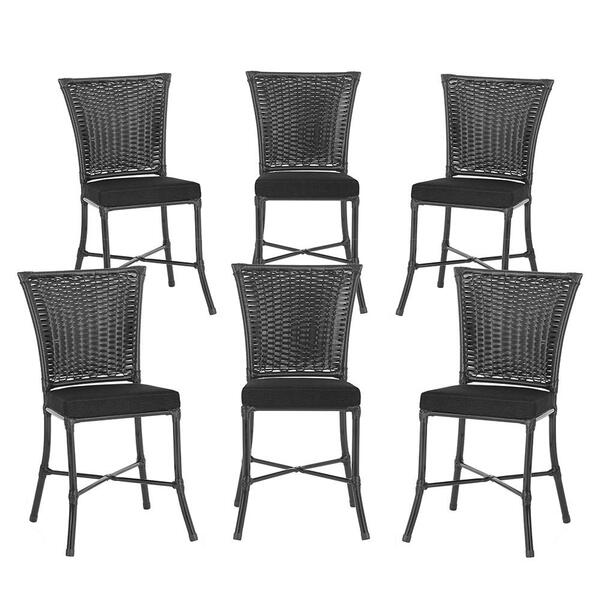 Jogo Cadeira De Jantar Em Alumínio E Fibra Estofado Impermeav