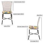 Jogo Cadeira De Jantar Em Alumínio E Fibra Estofado Impermeav