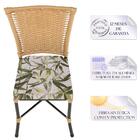 Jogo Cadeira De Jantar Em Alumínio E Fibra Estofado Impermeav