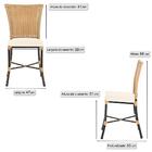 Jogo Cadeira De Jantar Em Alumínio E Fibra Estofado Impermeav