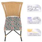 Jogo Cadeira De Jantar Em Alumínio E Fibra Estofado Impermeav