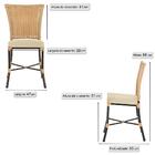 Jogo Cadeira De Jantar Em Alumínio E Fibra Estofado Impermeav