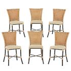 Jogo Cadeira De Jantar Em Alumínio E Fibra Estofado Impermeav